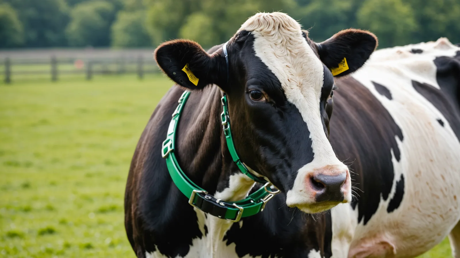 Activity collar on dairy cow